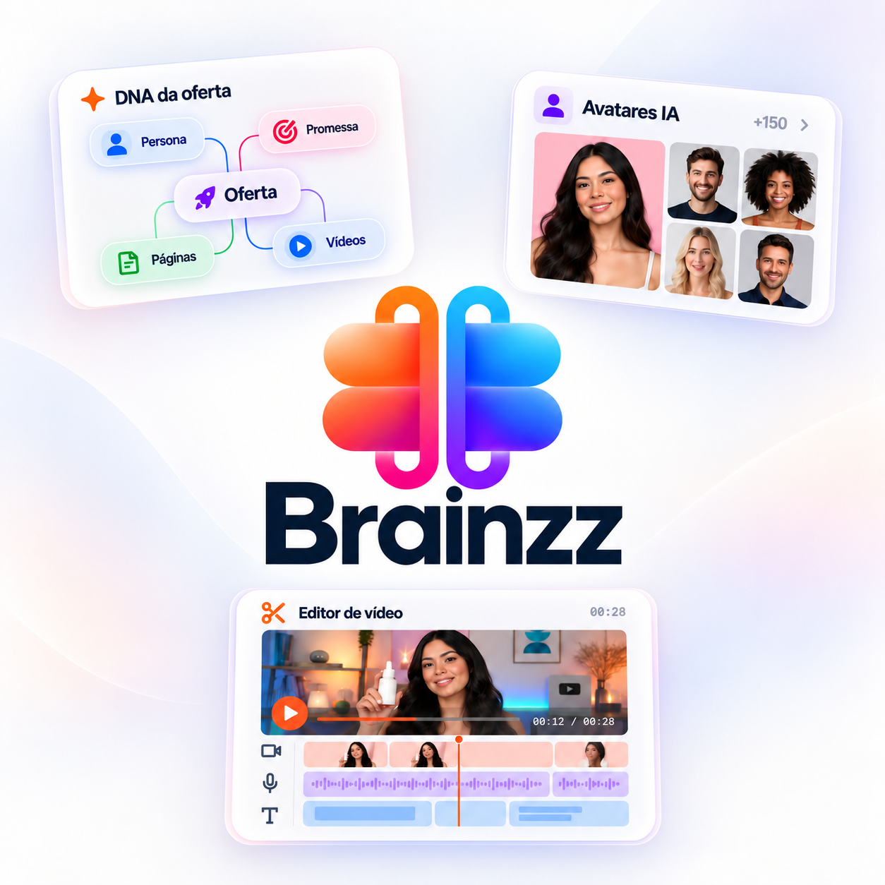 Brainzz — segundo cérebro de IA com DNAs de oferta, imagens, páginas e vídeos