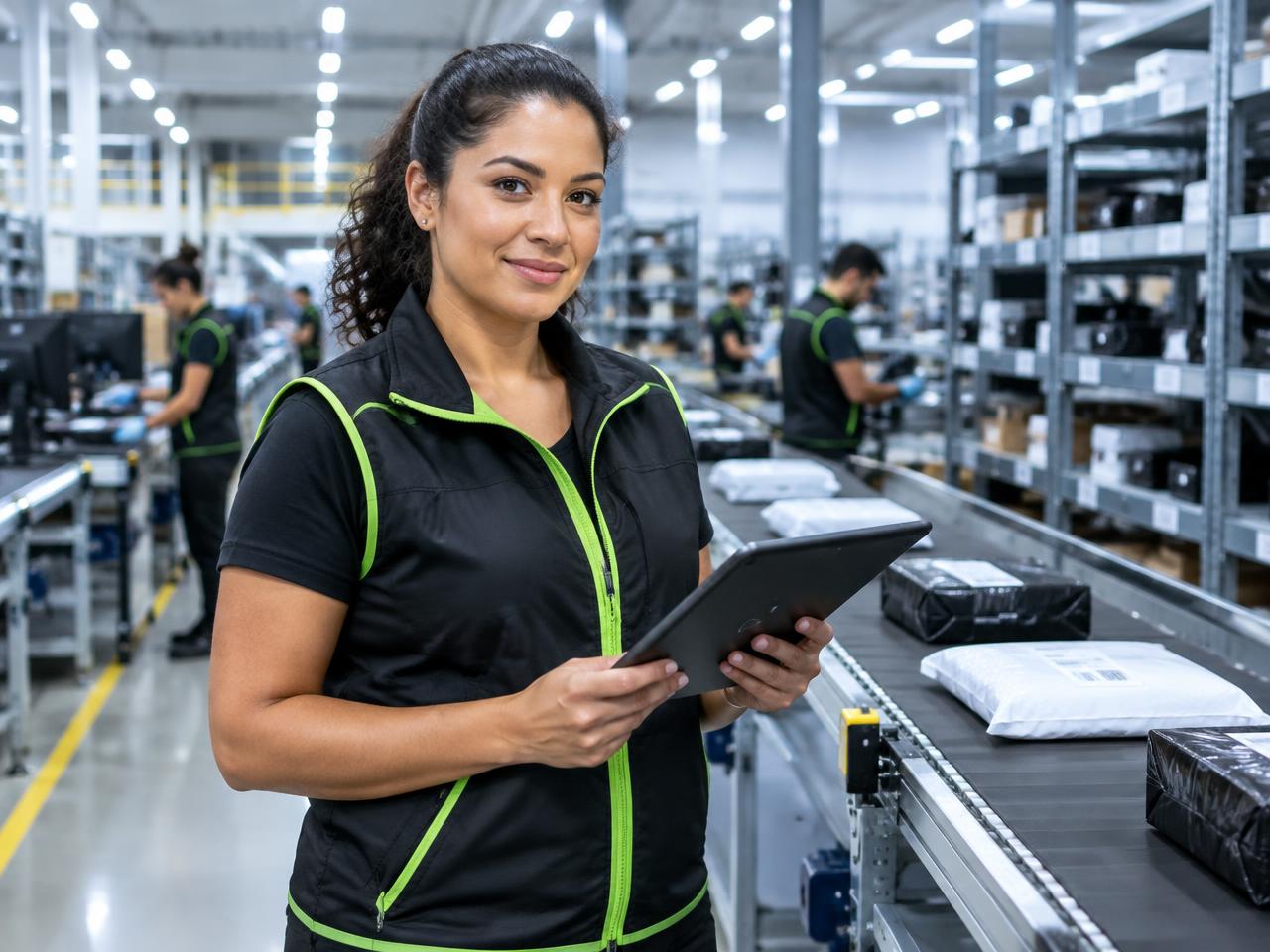 Gestora brasileira acompanhando uma operação logística regional