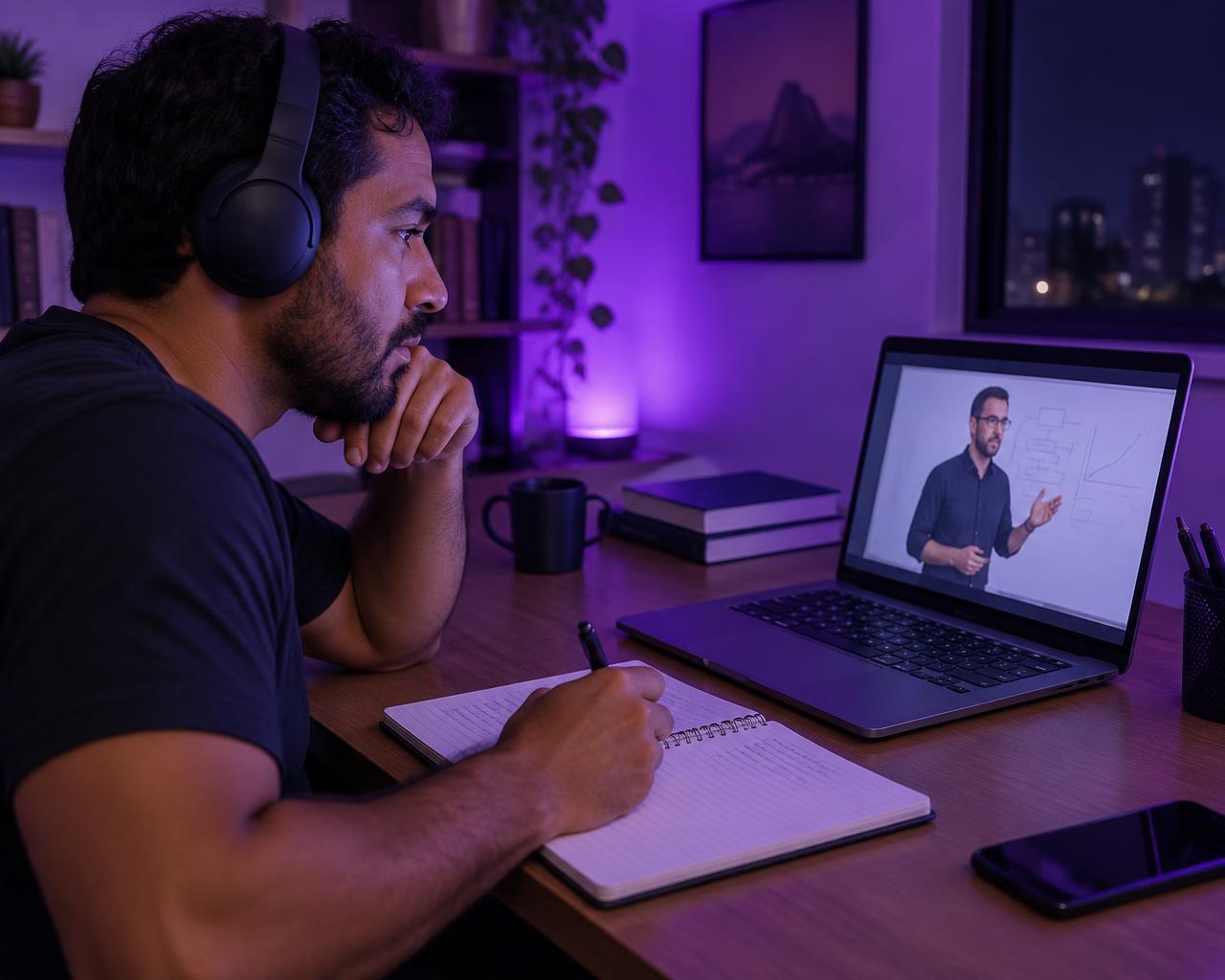 Área de membros com aula online